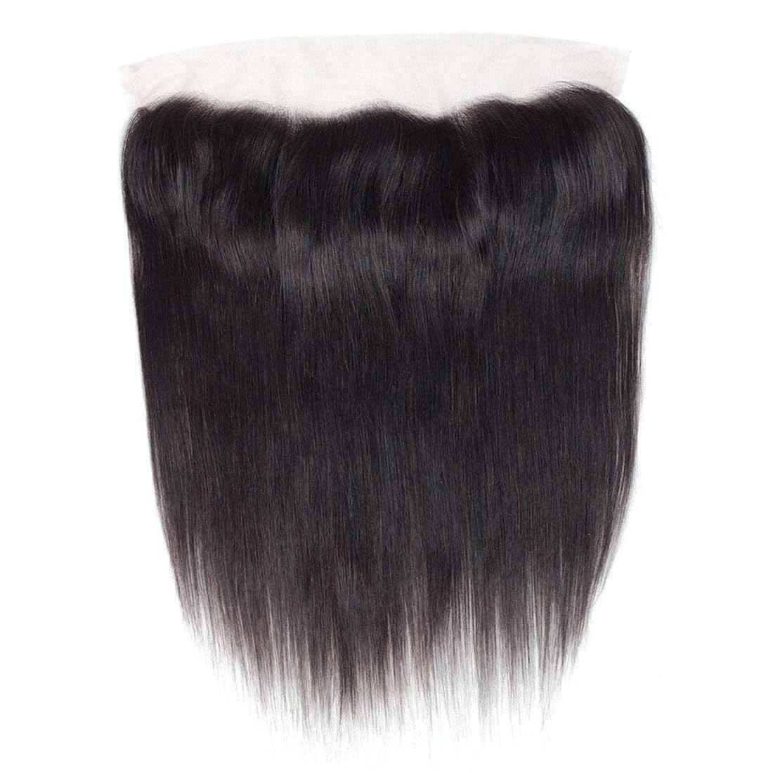 13x4 Lace Frontal Straight Closure Ear To Ear 22 inch HD Lace Closure 100% Remy Human Hair Closure Natural Black 180% Density (13x4 Straight, 22 Inch)