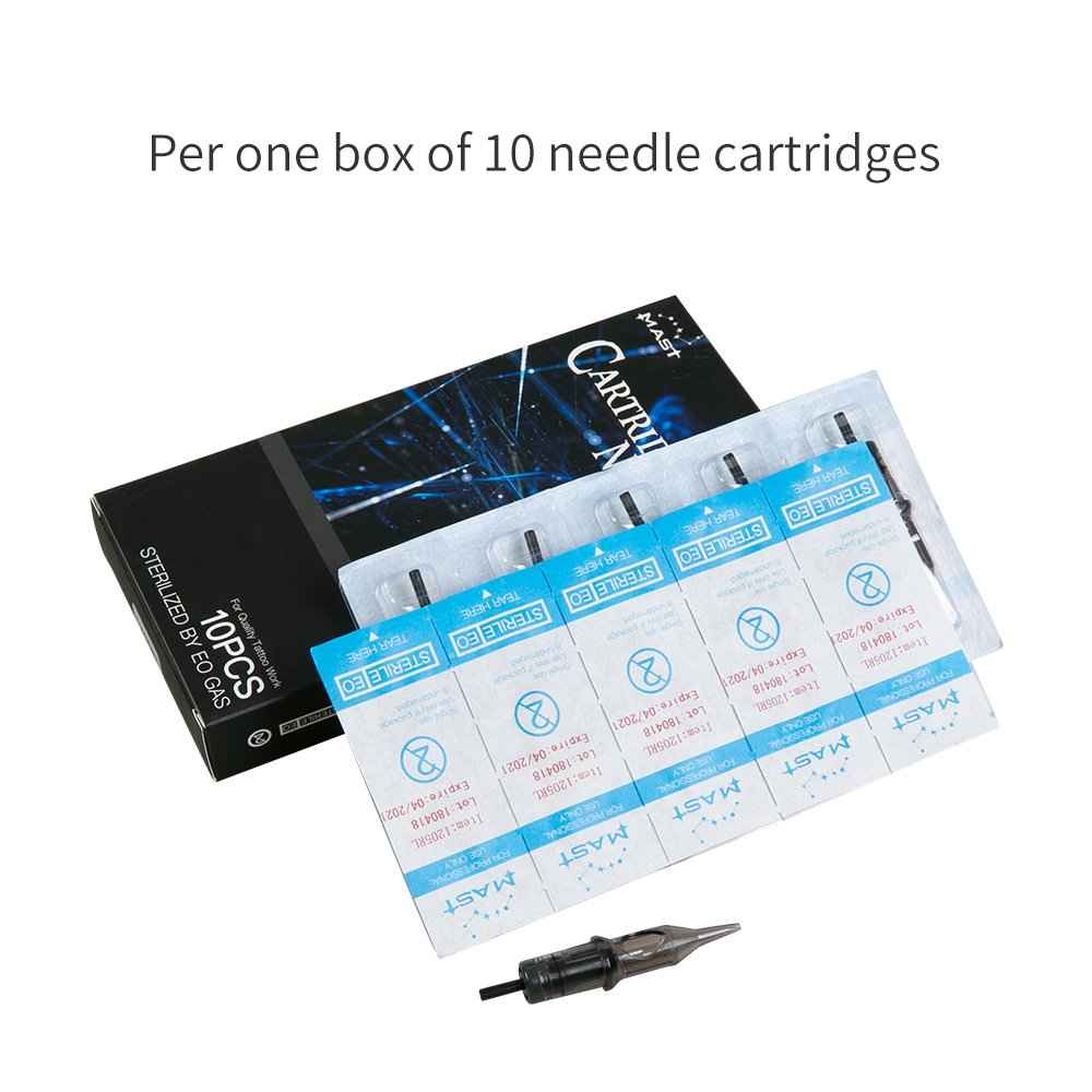 Dragonhawk Mast Tattoo Cartridges Needles 50pcs Round Liner Mixed 3RL 5RL 7RL 9RL 11RL Size for Machine Kit Supply (50pcs RL)