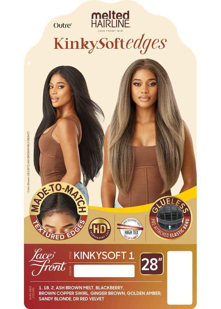 Outre Melted Hairline - Kinky Soft Edges - Kinky Soft 1 (BLACK BERRY)