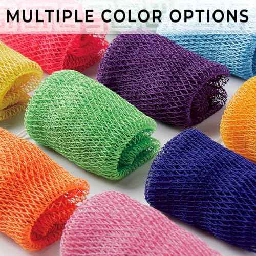 African Net Sponge Authentic - Real African Exfoliating Body Scrubber Sponge with Knots - African Net Shower Washcloths for Exfoliator - Body Care Bathing Accessories