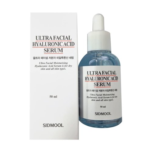 Sidmool Low-Molecular Hyaluronic Acid Serum, Ultra Facial Hydrating Serum 50ml (1.69 floz)