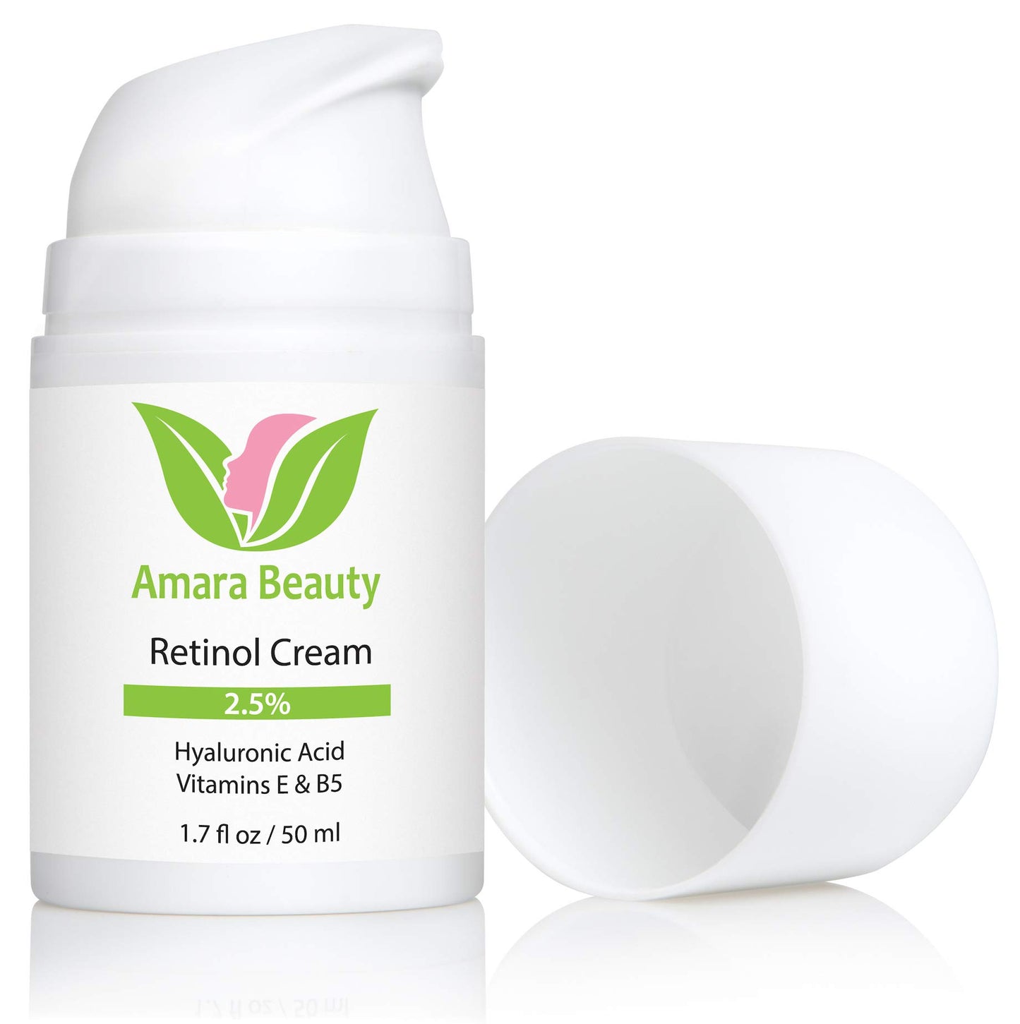 Retinol Cream for Face 2.5% with Hyaluronic Acid & Vitamins E & B5, 1.7 fl. oz. (Pack of 2)