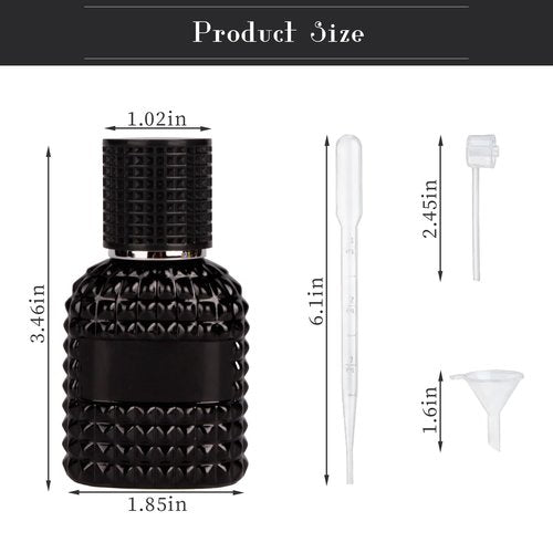 Gsteng 2 Pack Refillable Spray Perfume Bottles, 30ML Thick Glass Empty Perfume Bottles, Perfume Atomizer Travel Cologne Sprayer Bottles