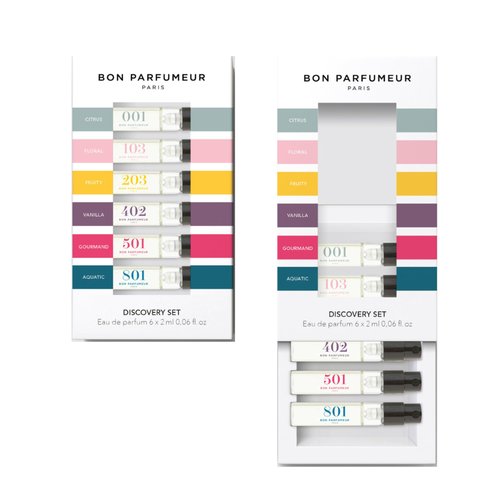 Bon Parfumeur Perfume Sampler Set – 6 Mini Perfume Samples, 2 ml Each, Fragrance for Layering, Exploring, and Gifting