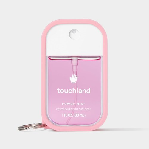 Touchland Hand Sanitizer Mist Case Trio Set (White, Pink, Black), Protective and Stylish Hand Sanitizer Spray Accessories, Silicone Cases with Keyring (Set of 3)