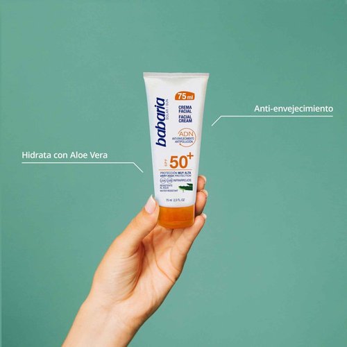 Babaria Aloe Vera Facial Sun Cream SPF 50+ UVA/UVB 75ml