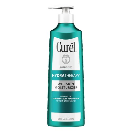 Curel Hydra Therapy In Shower Lotion, Wet Skin Moisturizer for Dry or Extra-dry Skin & Itch Defense Calming Daily Cleanser, Body Wash, Soap-free Formula