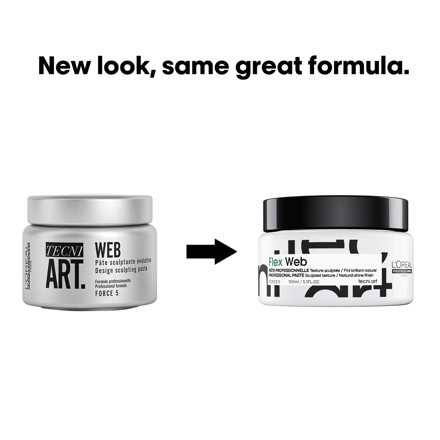 L'Oréal Professionnel Paris Flex Web Texture Paste - Strong Hold Pomade and Styling Gel For All Hair Types, Packaging May Vary