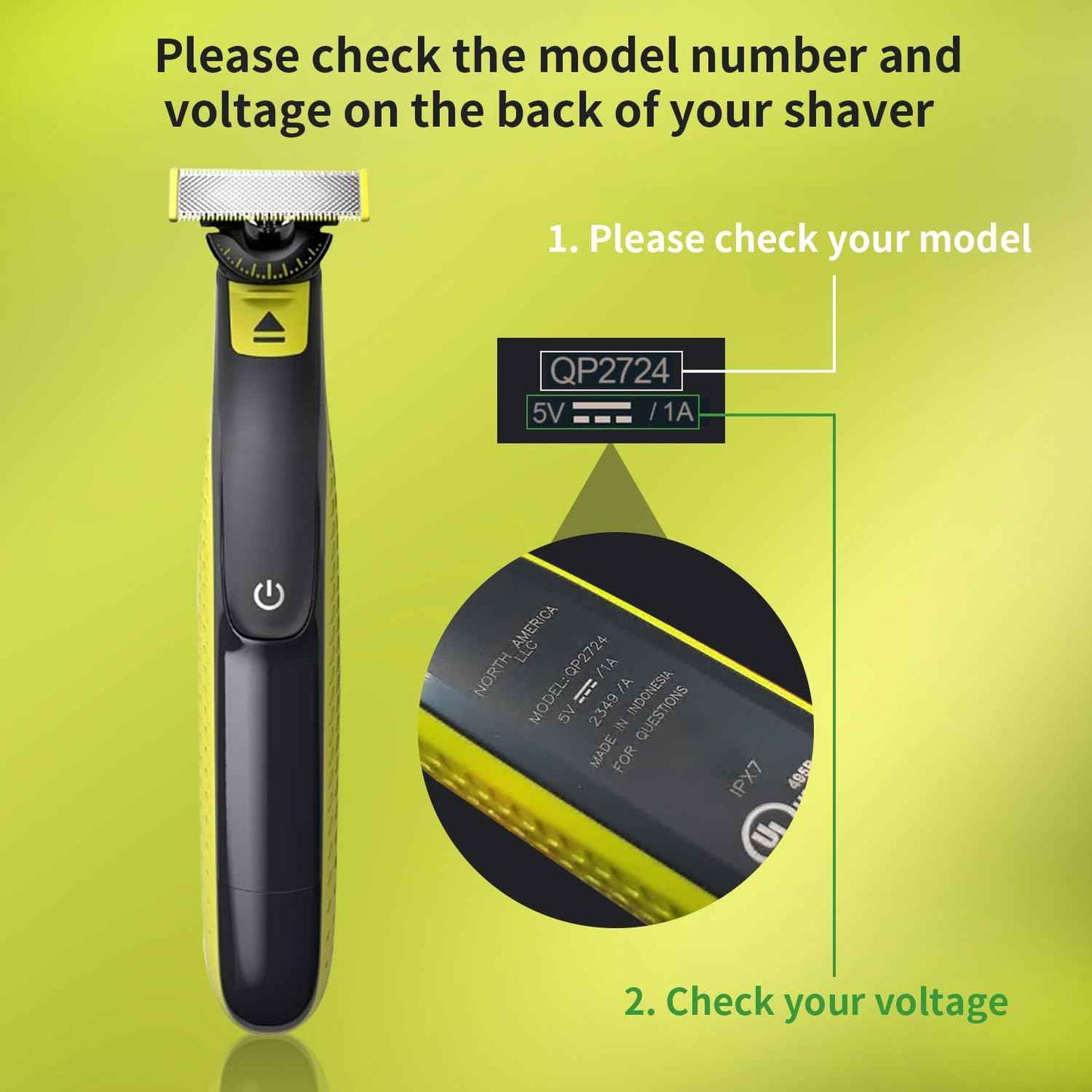 5V Replacement Charger Set with USB Cable for Philips - Compatible with X3001/90, X3052/91, MG7910/49, BT3230/41 Models, Compatible Power Adapter and Cord