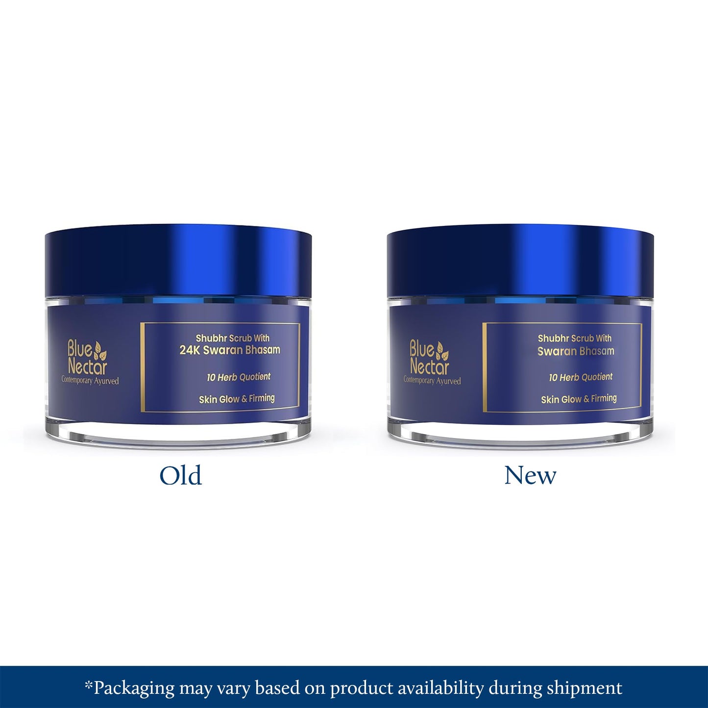 Blue Nectar Gold Face Scrub for Glowing Skin | Cleanser & Exfoliating Scrub with Aloe Vera, Walnut & Kumkumadi for Men & Women | Ayurvedic Tan Removal (12 Herbs, 1.7 Oz)