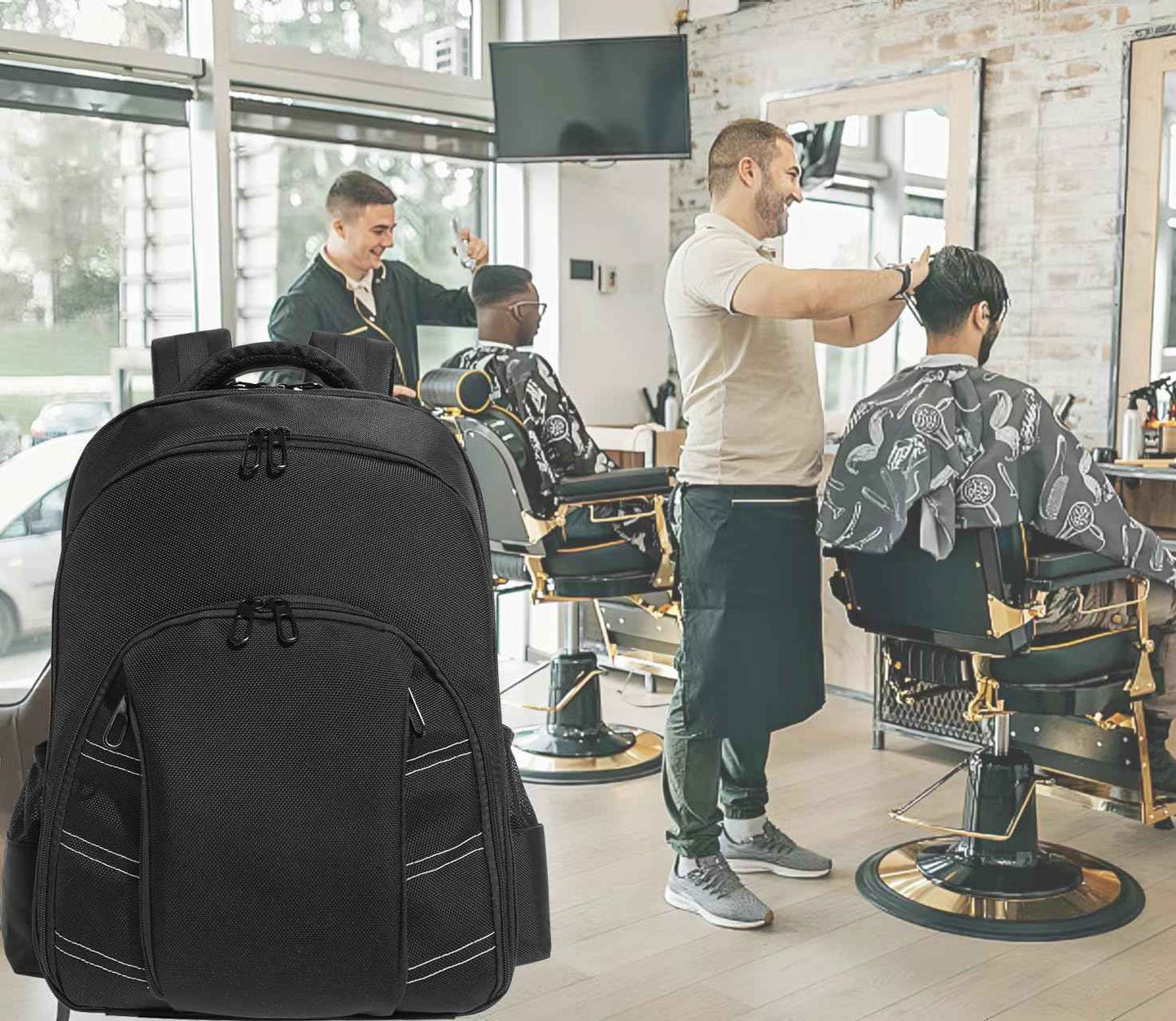 Barbers backpacks for Clippers and Supplies Makeup Backpack Bag Organizer for Hairstylists Large Bookbag for Clippers and Supplies Tools Hairdressers Travel Backpacks