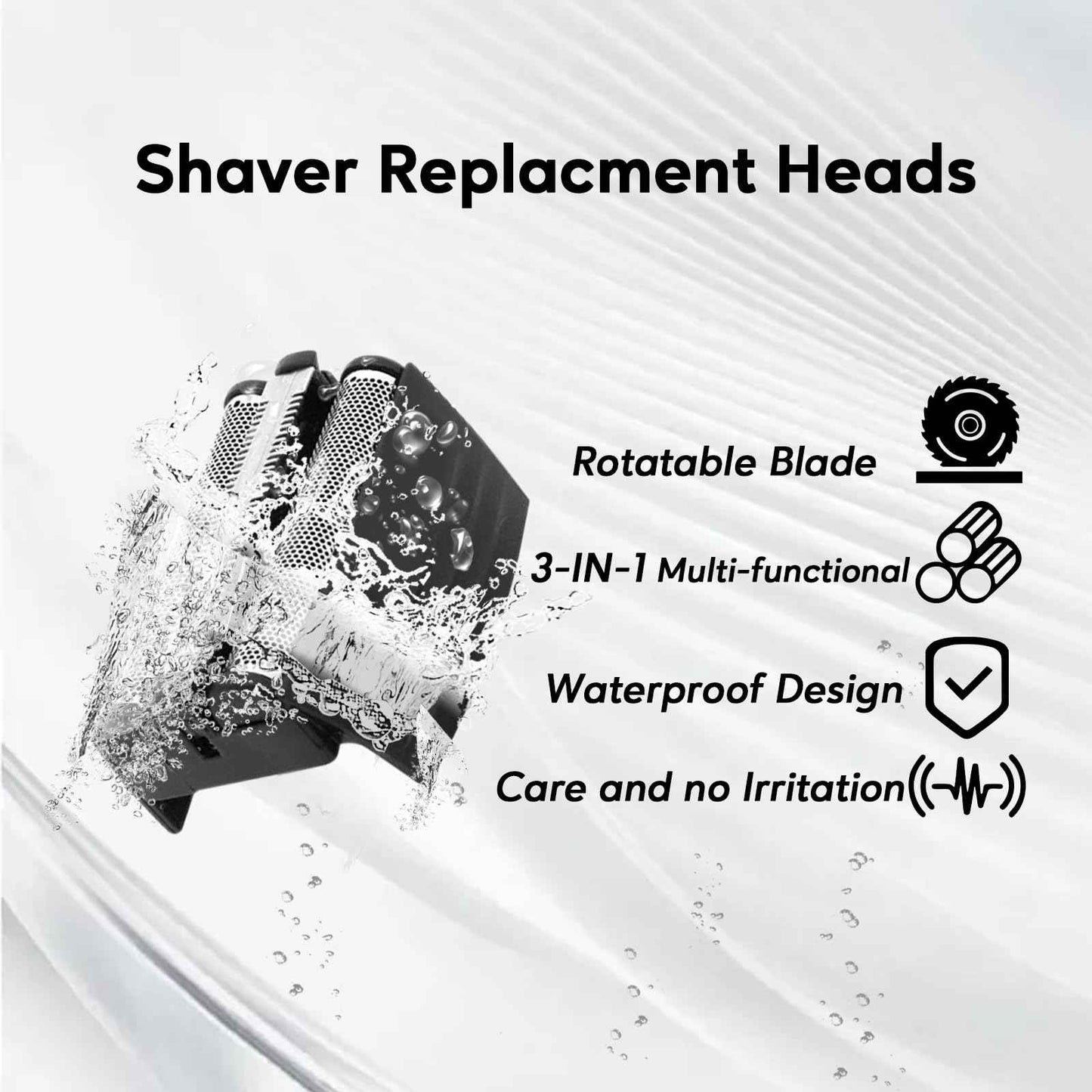 Replacement Shaver Foil Compatible with Remington Electric Shaver TITANIUM-X Flex & Pivot Foil and Cutter for F5800 & F7800, Replacement Heads Fit for Remington F4900, F5800 and F7800 (3 Pcs)