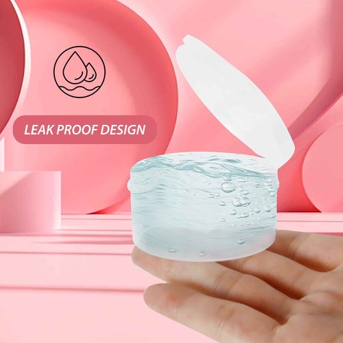 ZFYOUNG 150pcs plastic cosmetic jar 7g/7ml clear case with snap lids portable,Travel Storage Cosmetic Samples Beauty Products Mini Containers with Lids, Airtight Cosmetic Containers with Lids