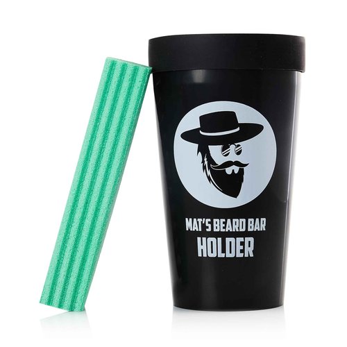 Mat's Beard Bar® & Holder Pro (V2.0) - FLEXIBLE - Clean Up Beard Trimmings from Sinks and Countertops After Shaving - Best Gifts For Men