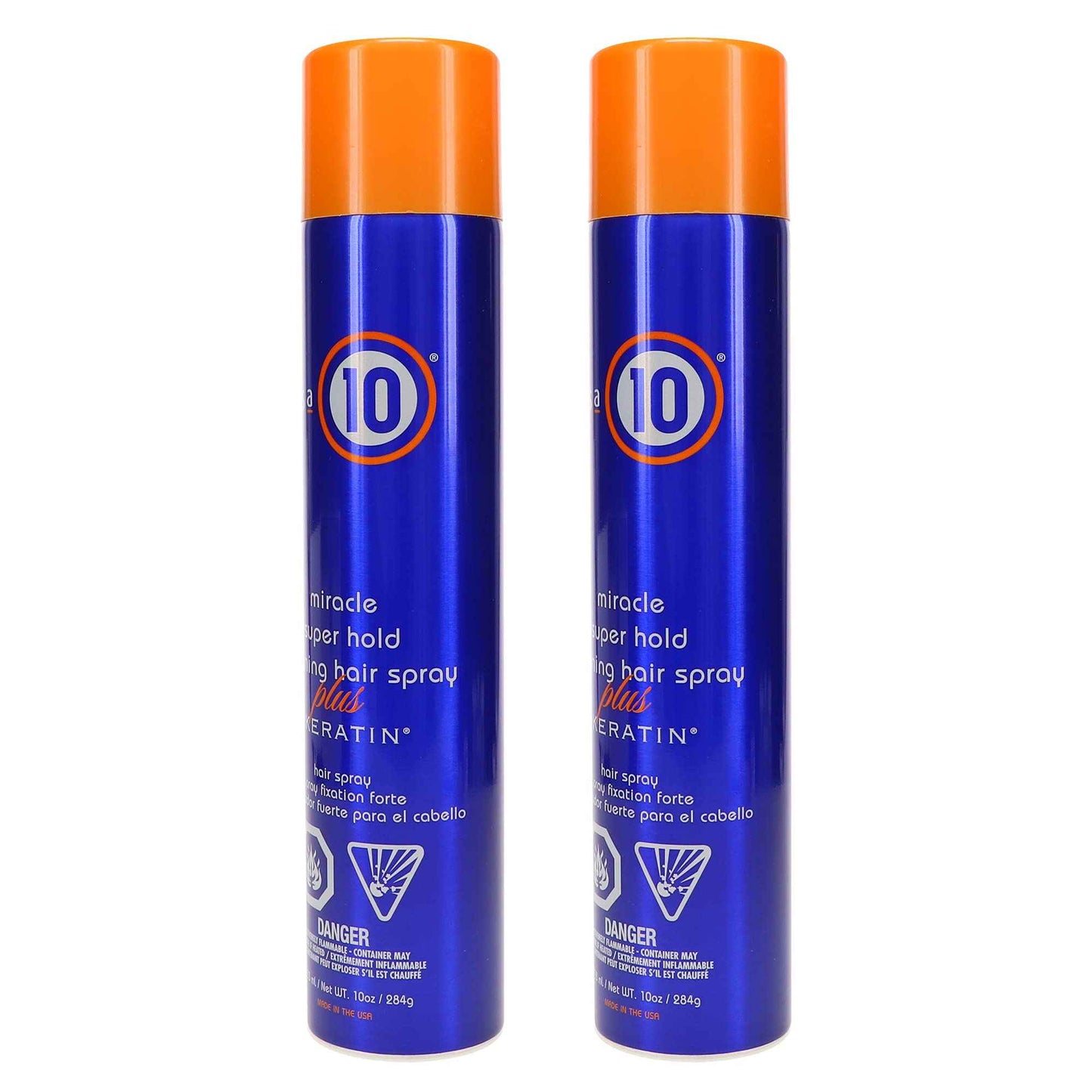 It's a 10 Miracle Super Hold Finishing Spray Plus Keratin, 10 oz (Pack of 2)