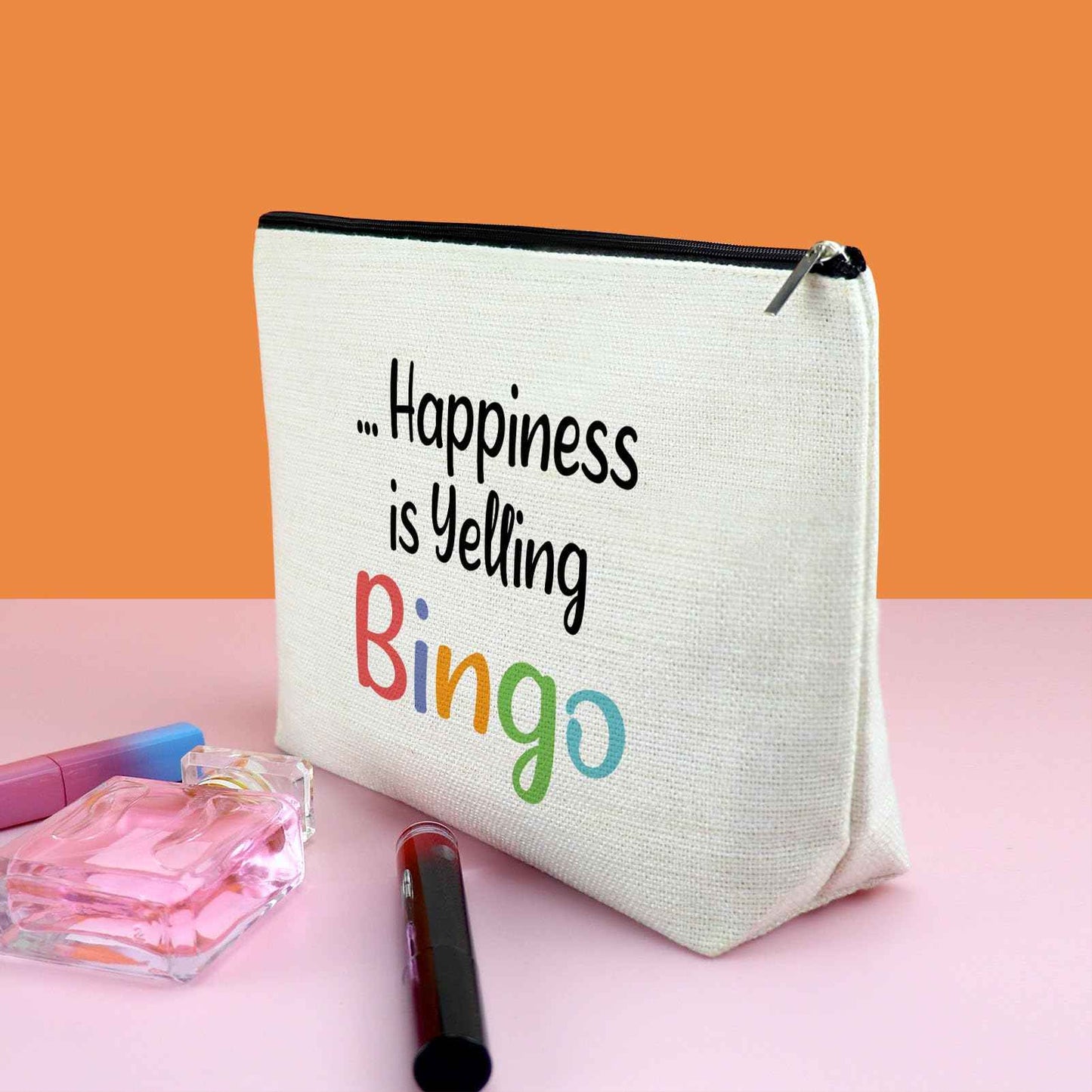 Gfhzdmf Bingo Lover Gifts for Women Makeup Bag Bingo Game Gifts for Bingos Player Gambler Gift Casino Lover Gift Christmas Birthday Present for Her Friends Travel Cosmetic Pouch