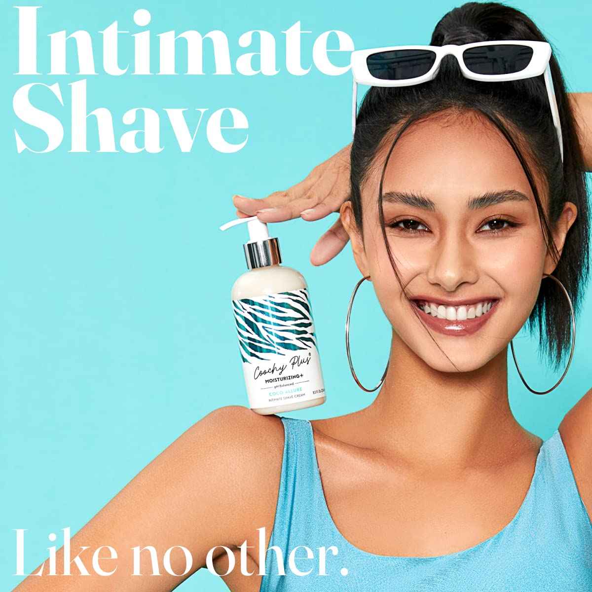 Coochy Plus Intimate Shaving Cream COCO ALLURE For Pubic, Bikini Line, Armpit and more - Rash-Free With Patent-Pending MOISTURIZING+ Formula (2-Pack)