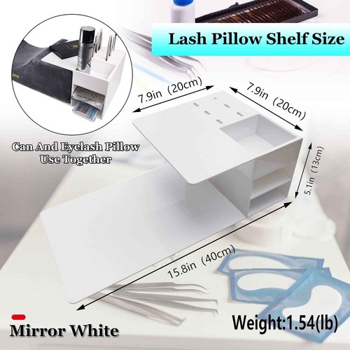 Lash Shelf Organizer, Eyelash Extension Pillow Shelf Stand, Must Have for Lash Techs Tray Makes Making Way More Efficient, Faster and Easier.