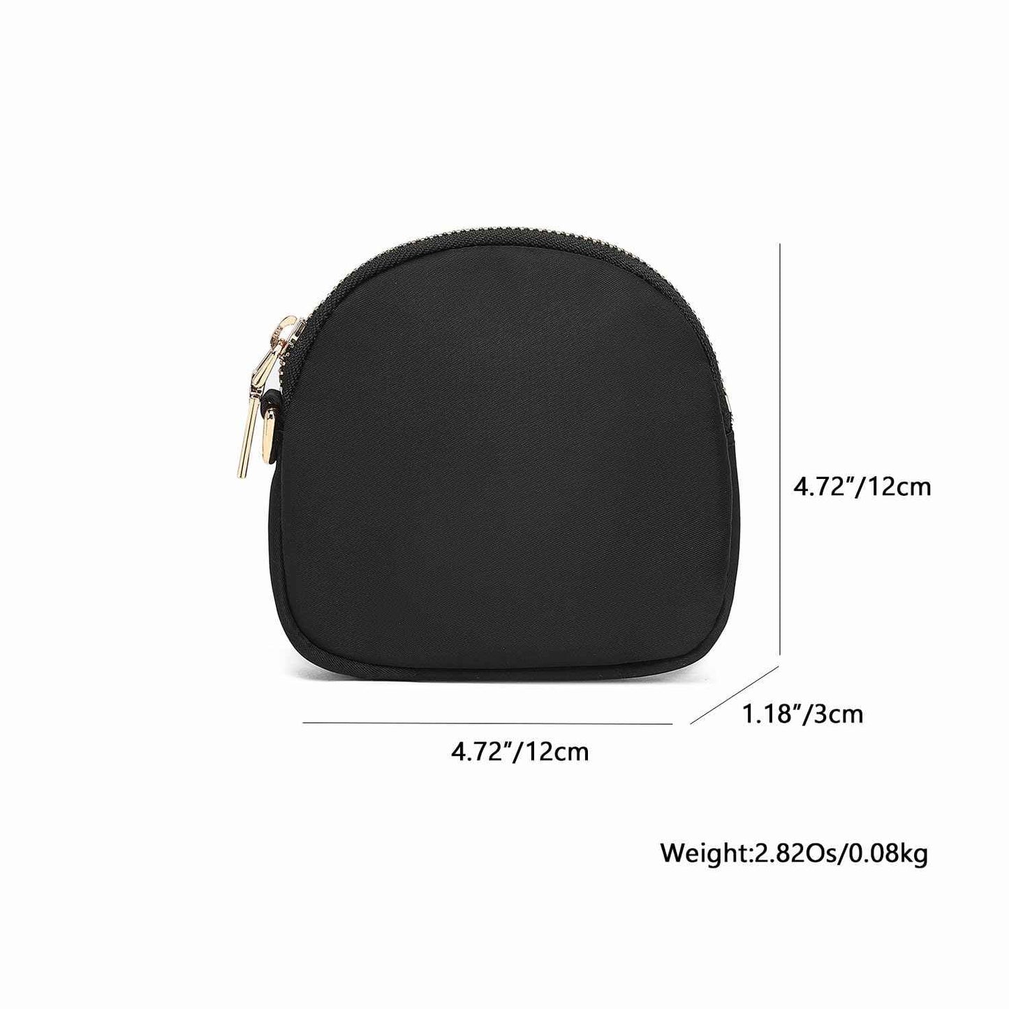 YONBEN Organizer Bag Makeup Bag for Purse Travel Toiletry Zipper Pouch Small Makeup Pouch with Pockets Wristband design (Black Nylon)