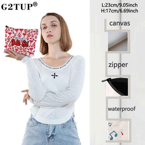 G2TUP Elephant Sorority Makeup Bag Oh To Be A Girl Cosmetic Pouch with Zippered Pocket for Women Girls (Oh To Be-new)