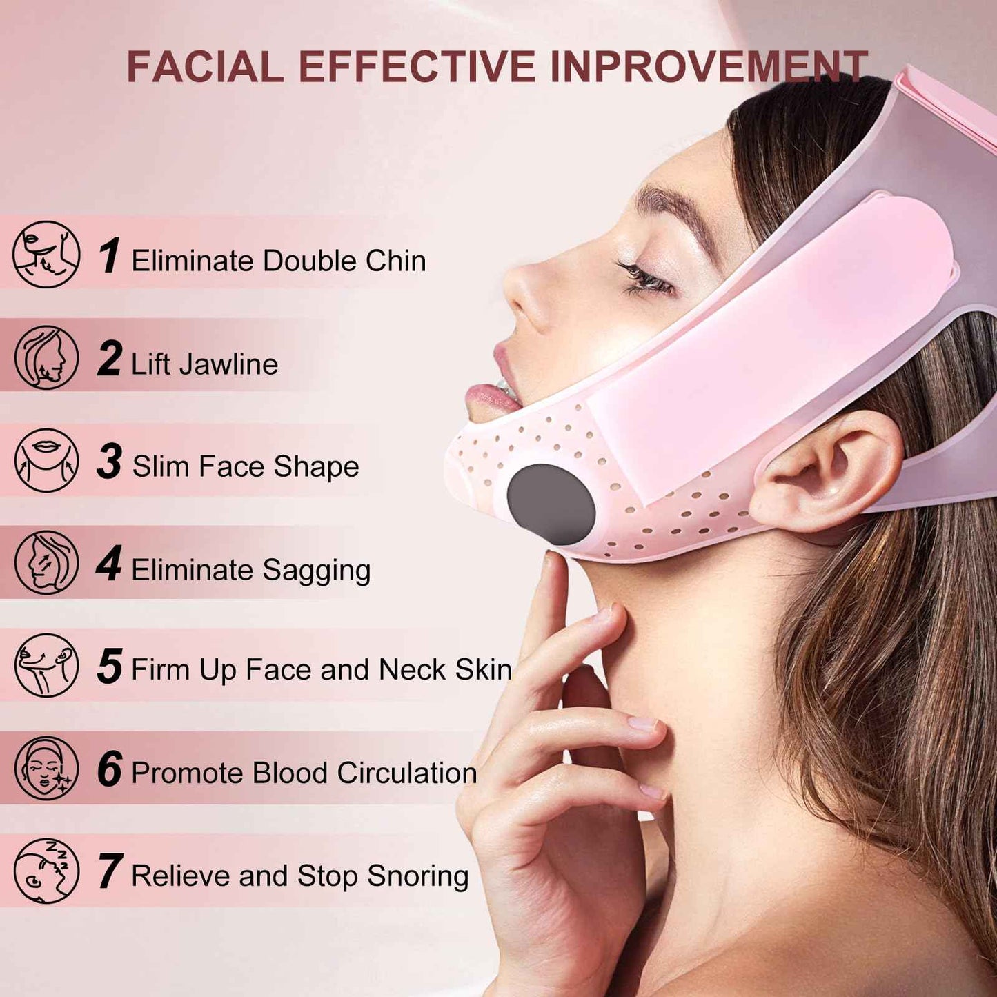 V-Line Mask Chin Up Mask V Shaped Face Mask Chin strap, Soft Silicone Chin Strap V Line Lifting Mask for Women,Jaw Exerciser
