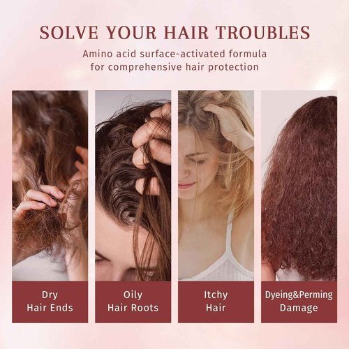 Dear Irean Shampoo and Conditioner Set, Fluffy Fragrance Hair Care For Dry&Damaged Hair, Paraben-Free Shampoo and Conditioner for Women&Men-Made with Keratin, Gifts for Birthday/Christmas (12.4oz x2)