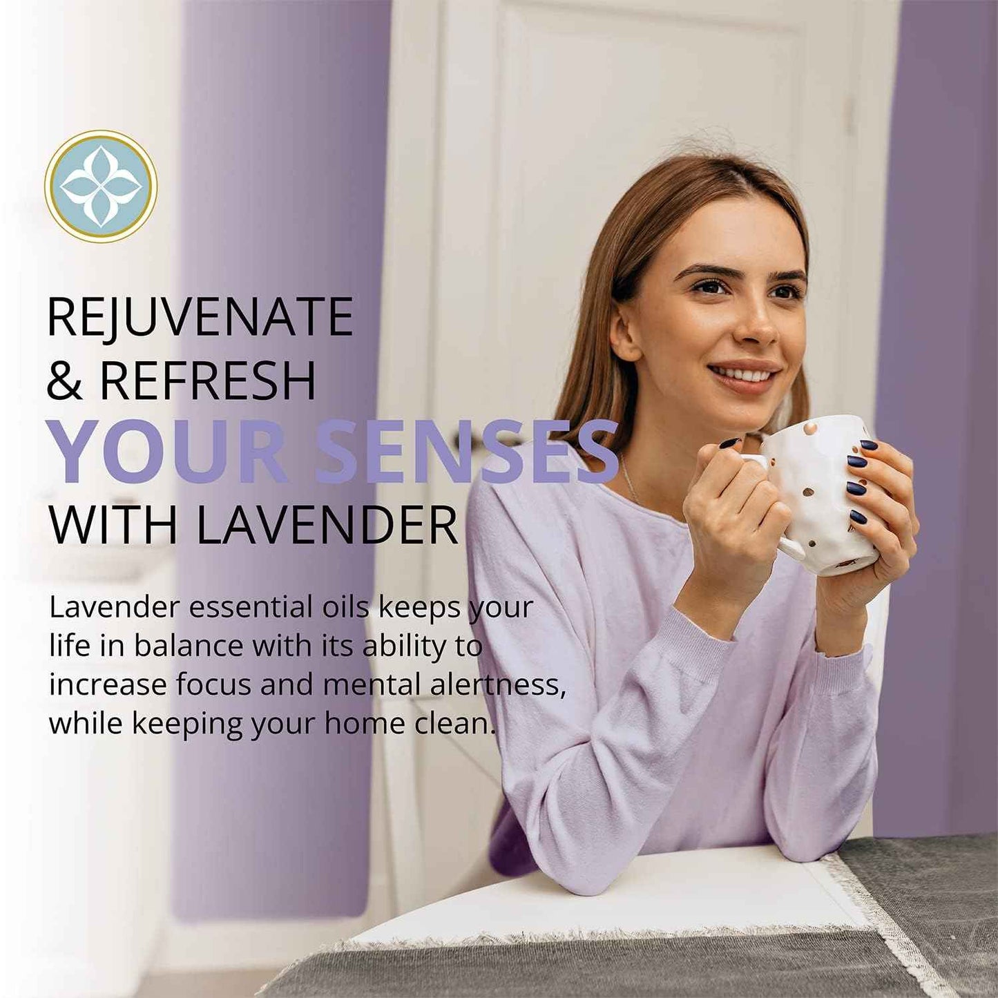 CAPRI ESSENTIALS Hand Soap Liquid, Natural Household Cleaning Supplies, Gentle Plant Based Aromatic Hand Wash, Blend of Essential Oils, Removes Dirt & Grime, White Lavender Scent, 16 FL Oz (6 Pack)