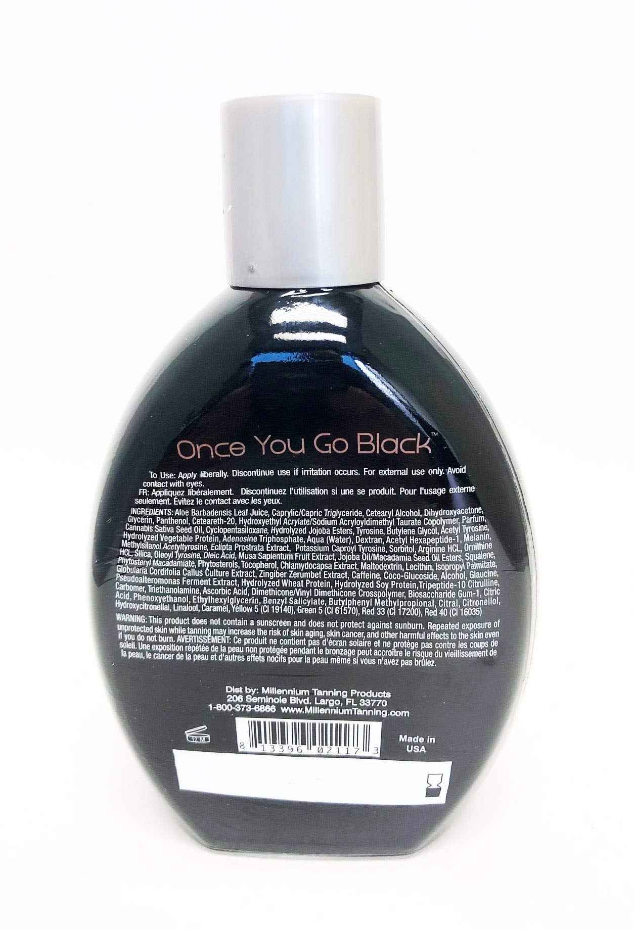 Millennium Tanning Once You Go Black Bronzer Tanning Lotion 13.5 oz