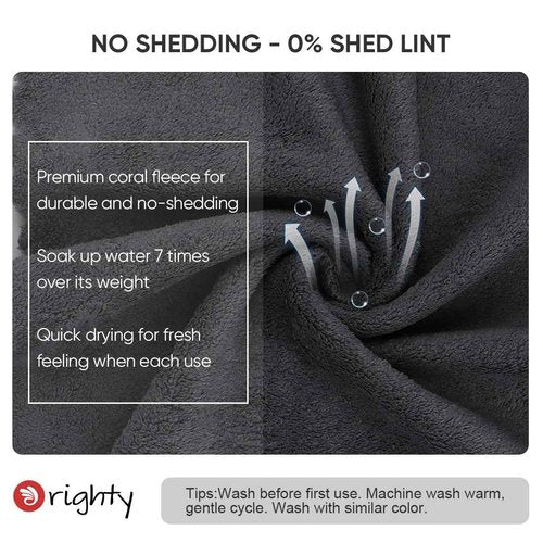 Orighty Washcloths 96 Pack, Ultra Soft Face Cloths 12 x 12 inch, Absorbent & Quick Drying Coral Velvet Washcloth Bulk, Multi-Purpose Face Cloth for Household, Cleansing and Sport (Grey)