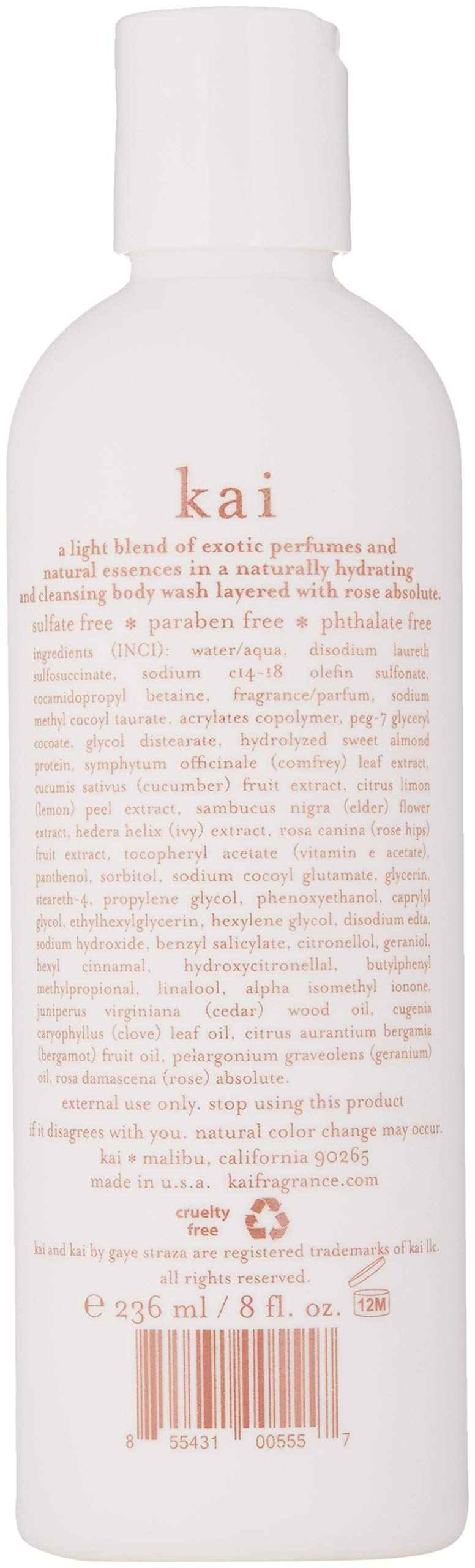 kai Body Wash, Rose, 8 Fl Oz