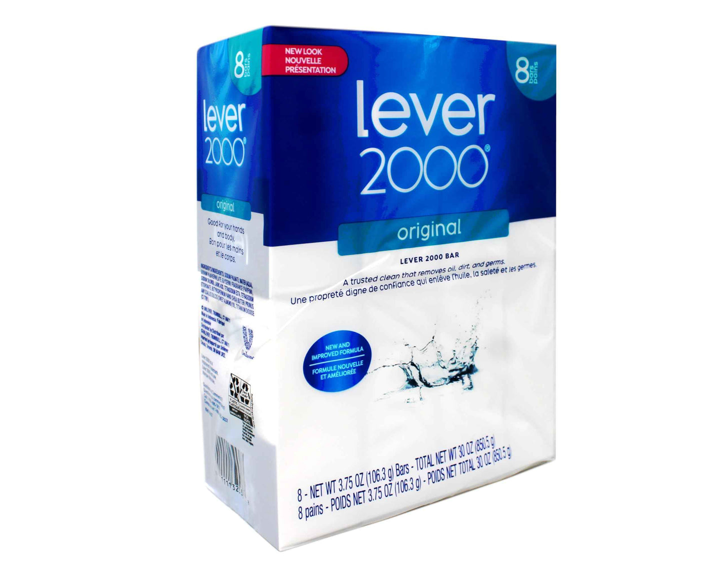 Lever 2000 Original Refreshing Bar Soap, Perfectly Fresh 3.75 oz, 8 Each (Pack of 2)