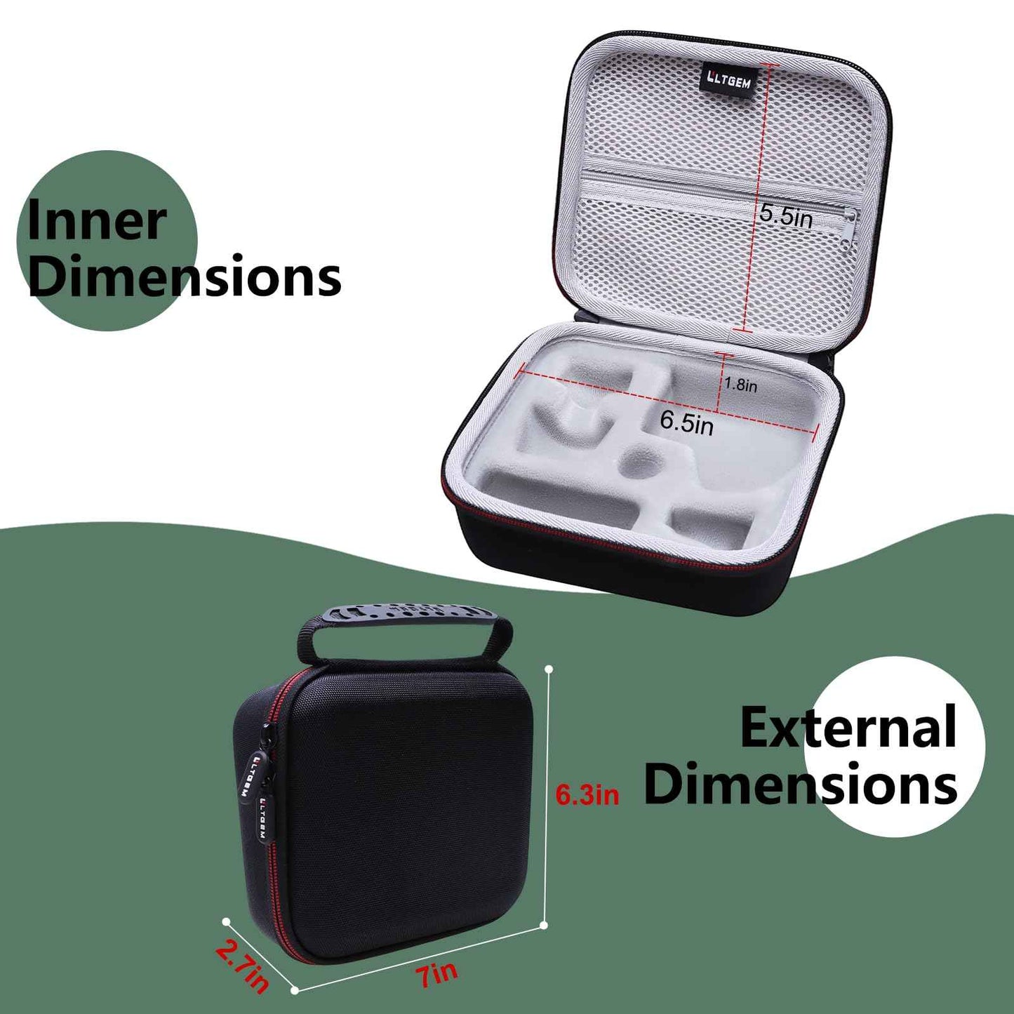 LTGEM EVA Hard Case Compatible with FlexSeries Electric Head Hair Shaver - Travel Protective Carrying Storage Bag (Only Case Sale)