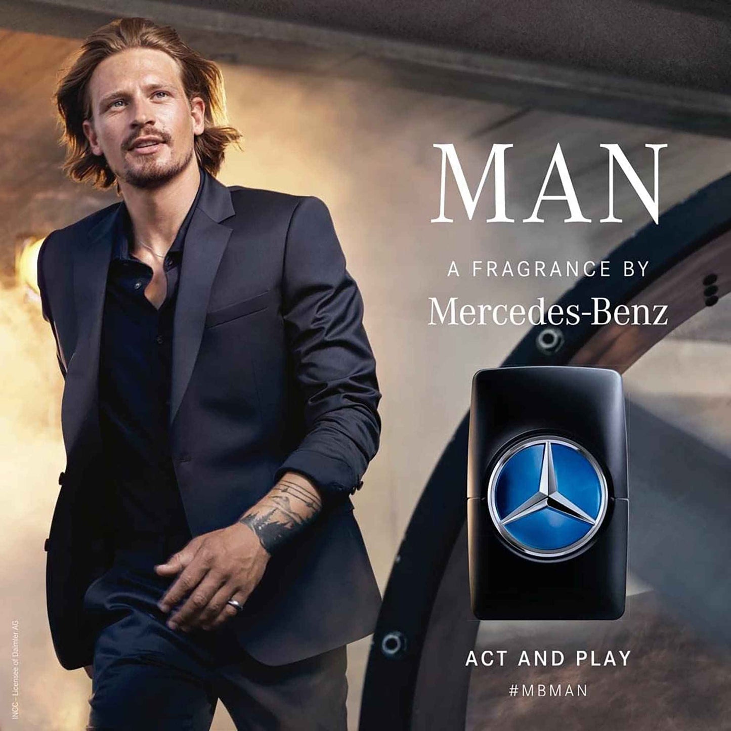 Mercedes-Benz Man - Elegant Fragrance With Sensual, Floral, Woody Notes - Mesmerize The Senses With Original Luxury Men’s Eau De Toilette Spray - Endless Day Through Night Scent Payoff - 3.4 Oz
