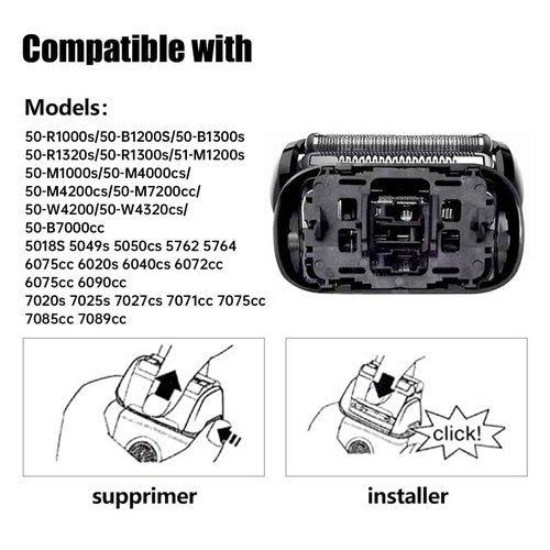 53B Replacement Head Compatible with Series 6 & Series 5 Electric Razors fit for S5 5762 5764 6075cc 6020s 6040cs