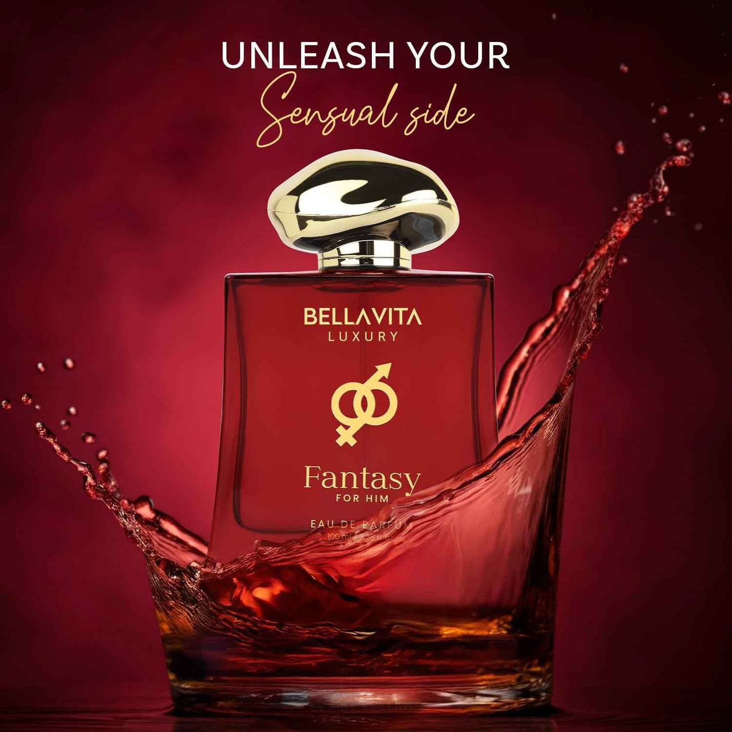 BELLAVITA Luxury Mood Collection FANTASY Perfume for Men 100ml | Pheromone Inspired Technology Long Lasting Fragrance | Notes of Orange, Vetiver and Saffron | Floral, Spicy Premium Fragrance