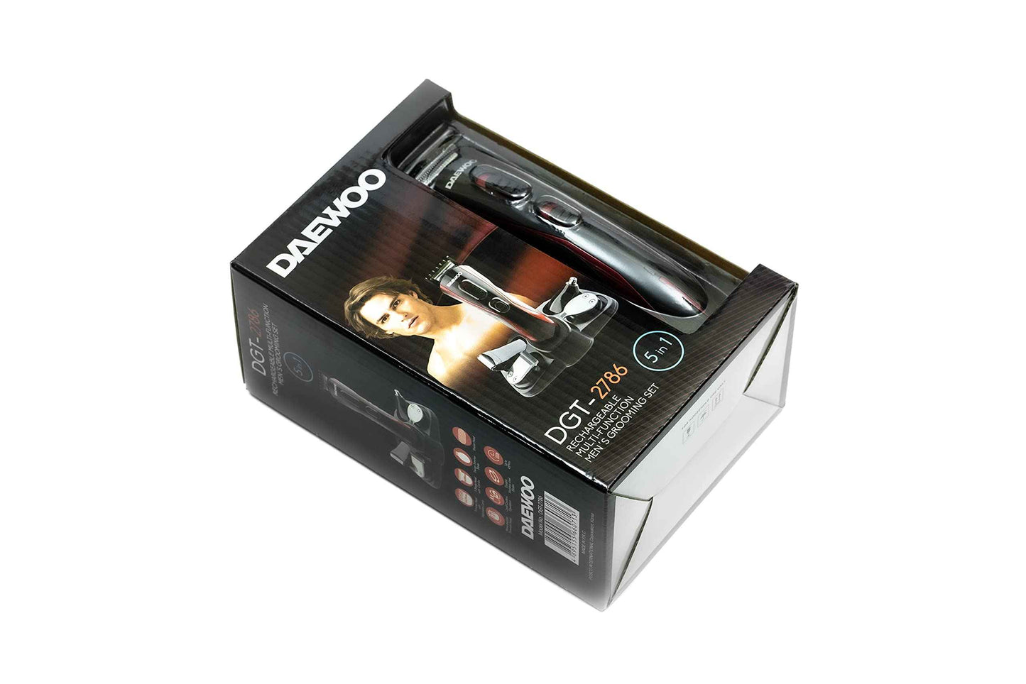 Daewoo DGT-2786 Rechargeable Multi-Function Men's Grooming Set - 5 in 1 Grpooming Set - Cord/Cordless Operation 110-240 Volt 50/60 Hz