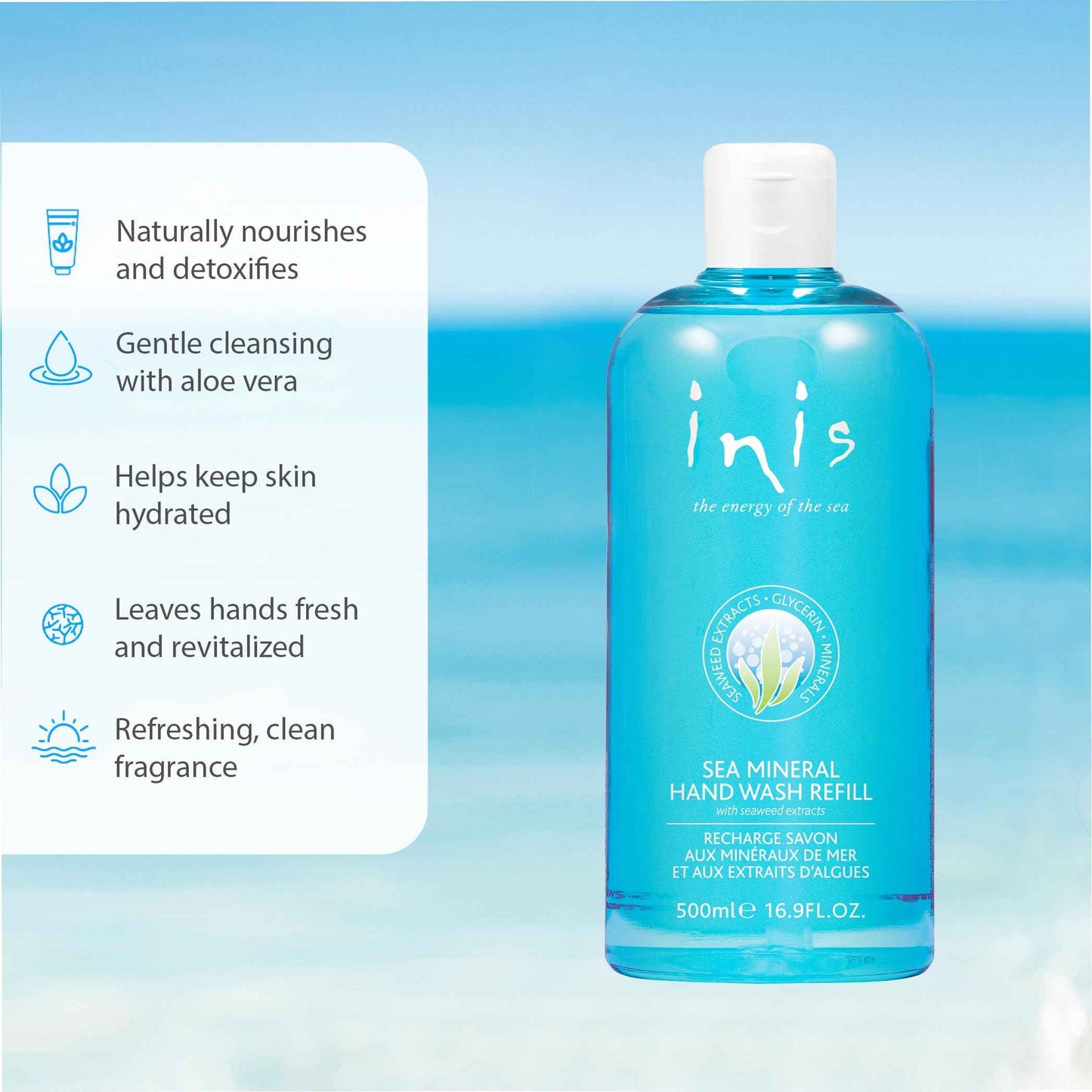 Inis the Energy of the Sea Mineral Hand Wash Refill, 16.9 Fluid Oz
