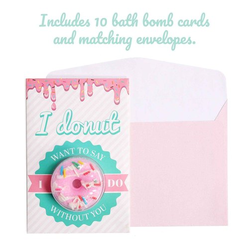 Bridesmaid Proposal Cards with Bath Bombs | Bridesmaids Proposal Gifts | Bridesmaid Card Pack | Be My Bridesmaid | Donut Style (10 Pack)