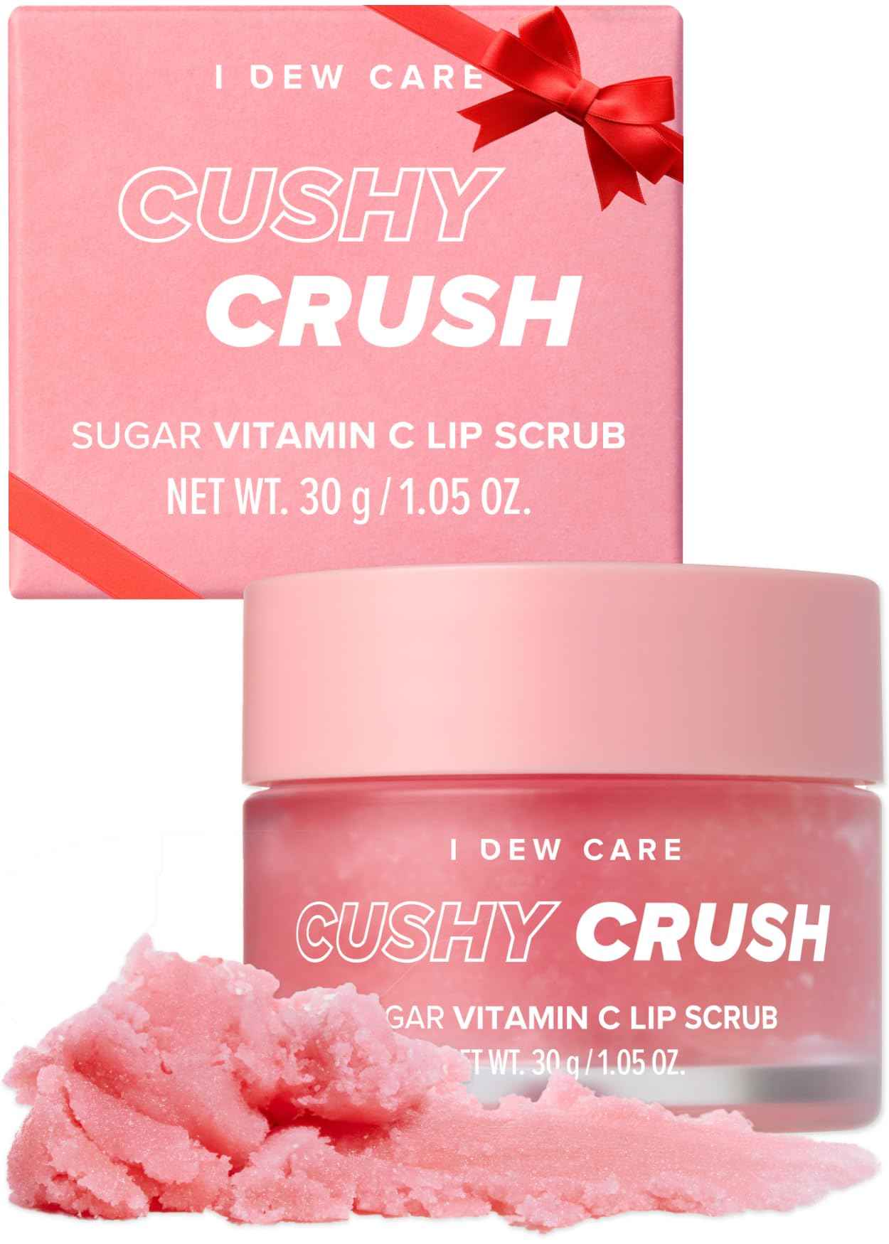 I DEW CARE Lip Scrub - Cushy Crush, 1.05 oz. + Lip Mask - Plush Party, 0.42 Oz Bundle