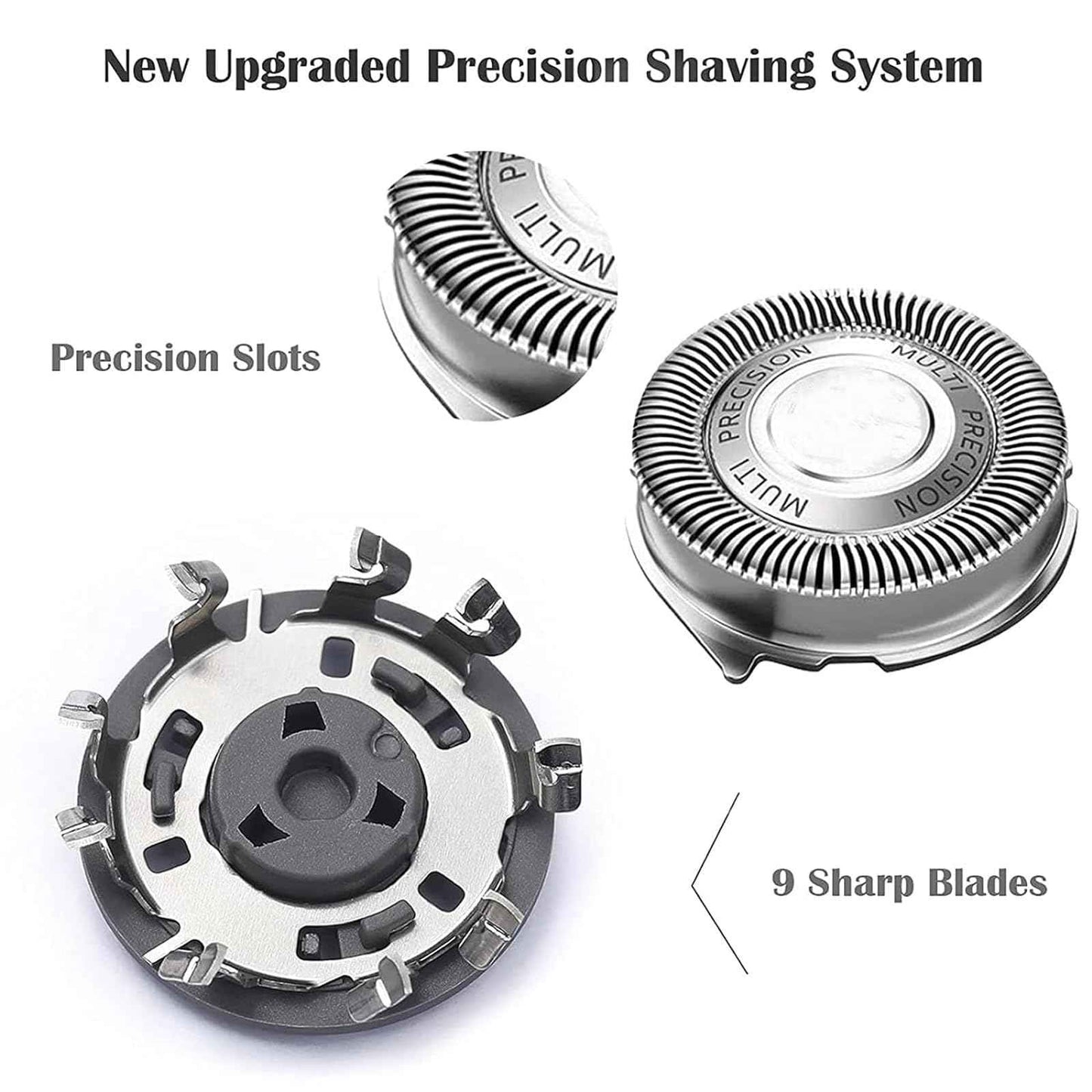 SH50/52 Replacement Heads Fit for Series 5000 Electric Shavers, Electric Shaver Heads Compatible with Series 5000 (S5xxx), ATXX (S5xxx), PTXX (PT8xx, PT7xx), 9-Pack