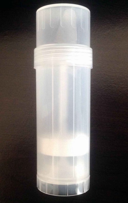 (5) Empty Clear Plastic Deodorant Containers - 2.2 Oz Cylinders - Empty Deodorant Tubes