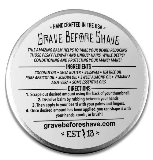 Grave Before Shave™ Head Hunter Beard Balm (Tropical summer aroma) (4 oz.)