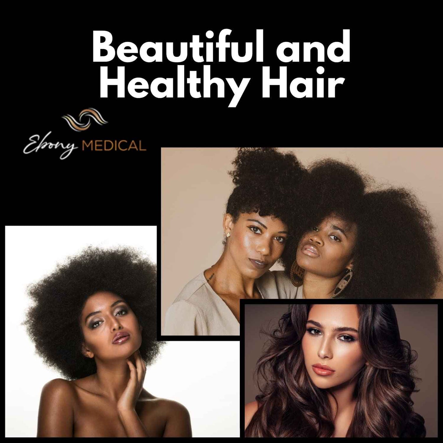 Ebony Medical Hair Regrowth Supplement for Women – Traction Alopecia & Thinning Hair Support – Follicle Repair, Stronger Hair Growth & Density – Keratin Boost, Natural Hair Vitamins – 30-Day Supply