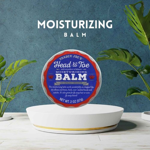 Trader Joe's Head to Toe Moisturizing Balm and Beard Balm 2 Ounce, 3-Pack