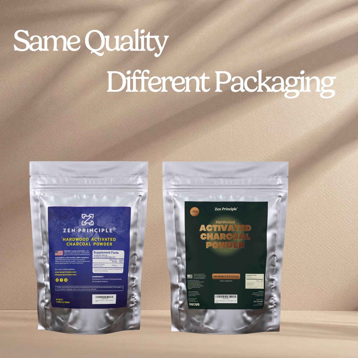 Zen Principle Hardwood Activated Charcoal Powder 100 Percent from USA Trees. All Natural. Whitens Teeth, Rejuvenates Skin and Hair, Supports Better Digestion, 40 Oz