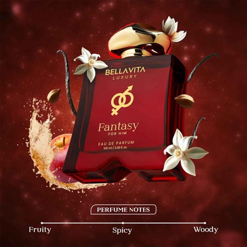 BELLAVITA Luxury Mood Collection FANTASY Perfume for Men 100ml | Pheromone Inspired Technology Long Lasting Fragrance | Notes of Orange, Vetiver and Saffron | Floral, Spicy Premium Fragrance