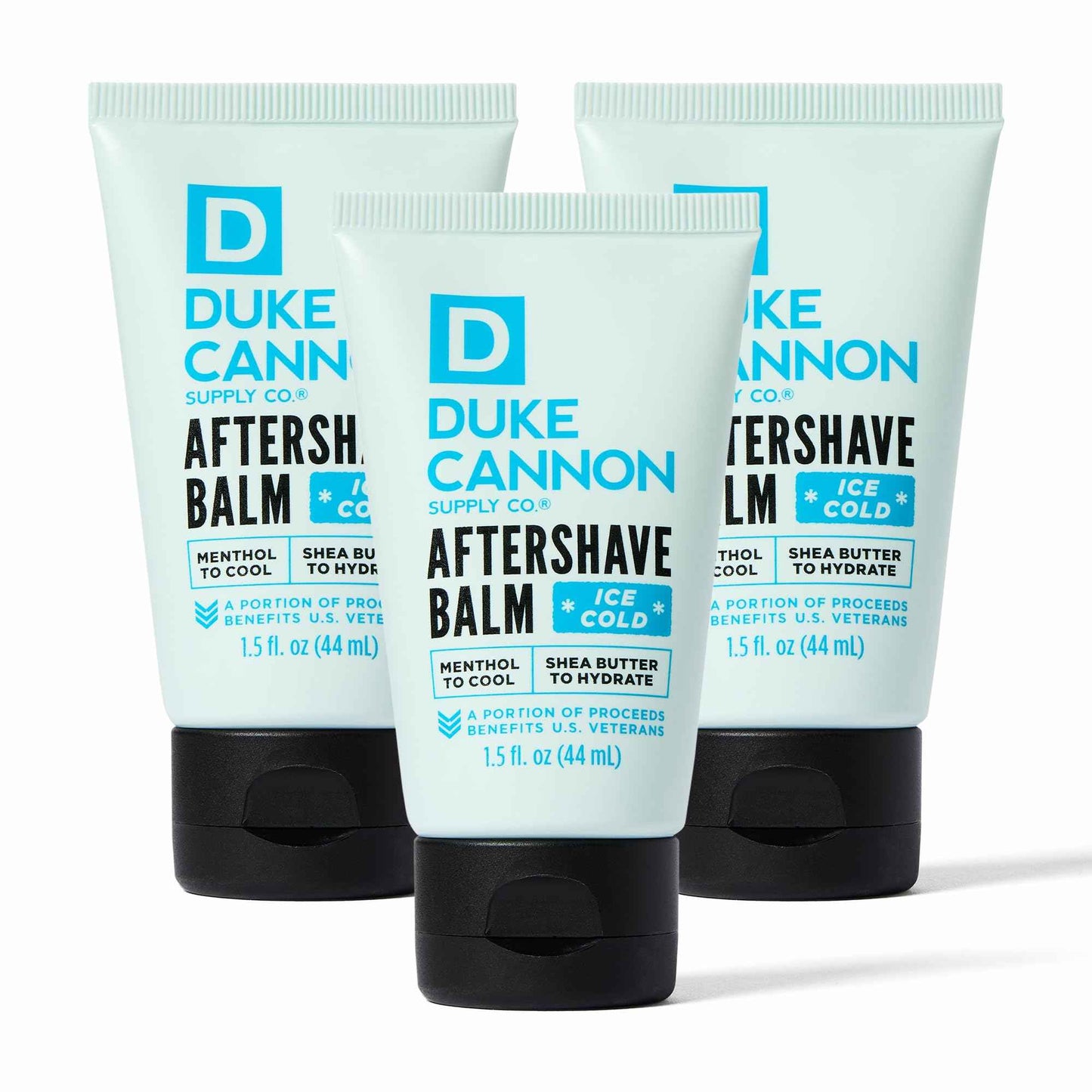 Duke Cannon Cooling After-Shave Balm for Men, 3-Pack, 1.5 oz Each – Alcohol-Free, Menthol Cooling Sensation, Hydrating with Aloe & Shea Butter, Soothes Razor Burn