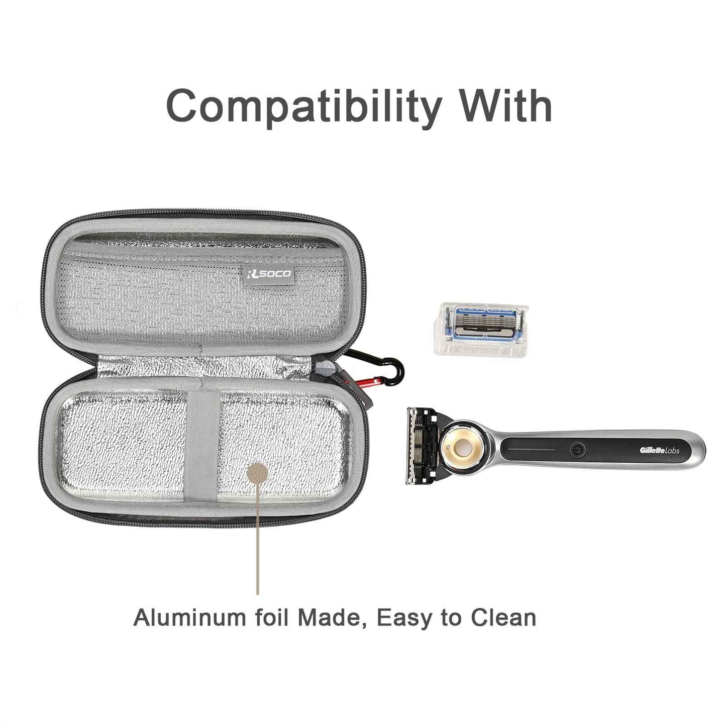 RLSOCO Hard Case Compatible With Gillette Labs Heated Razor & Leaf Razor (Small Size)