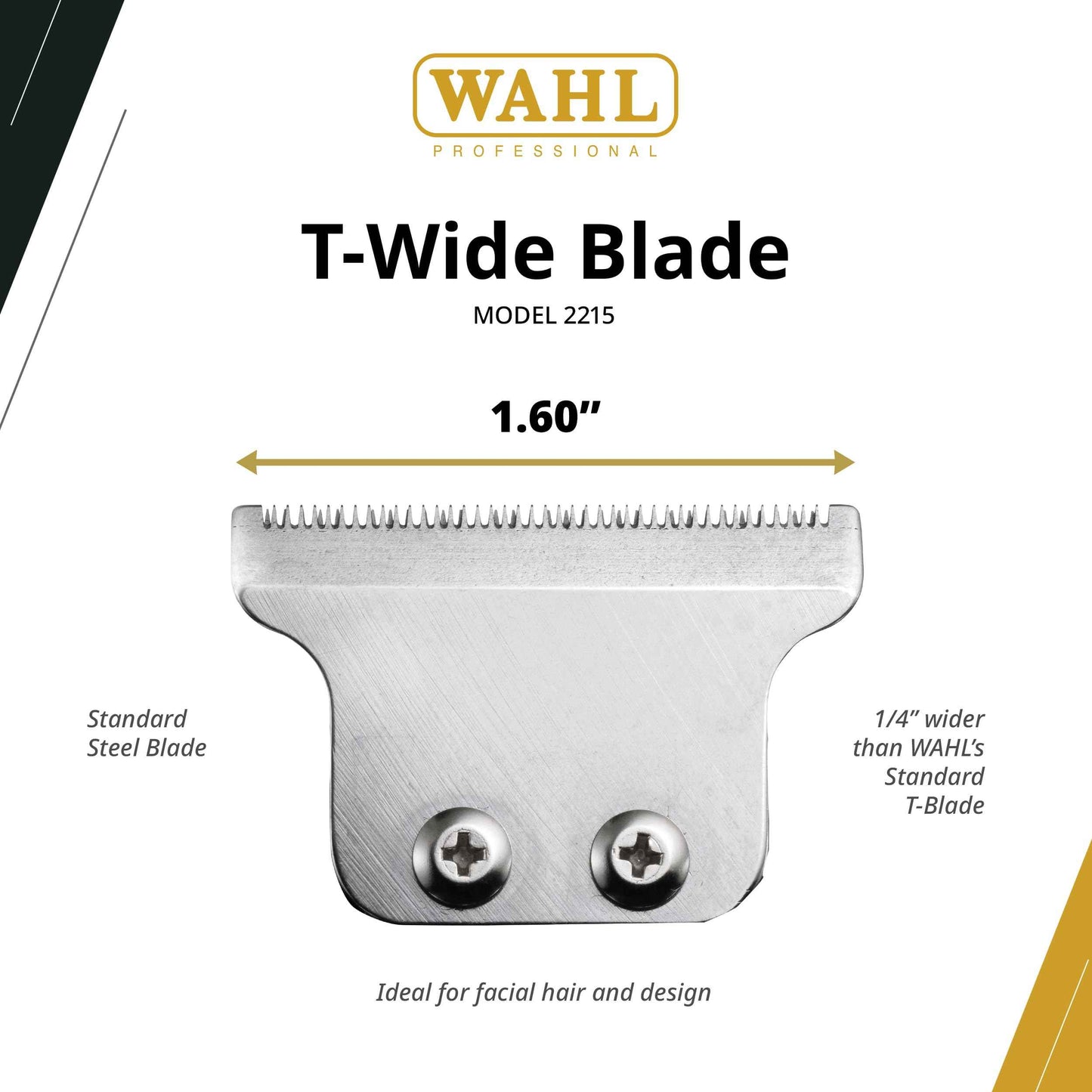 Wahl Professional Extra Wide T-Blade, Adjustable, Zero-Overlap Capabilities, High Precision