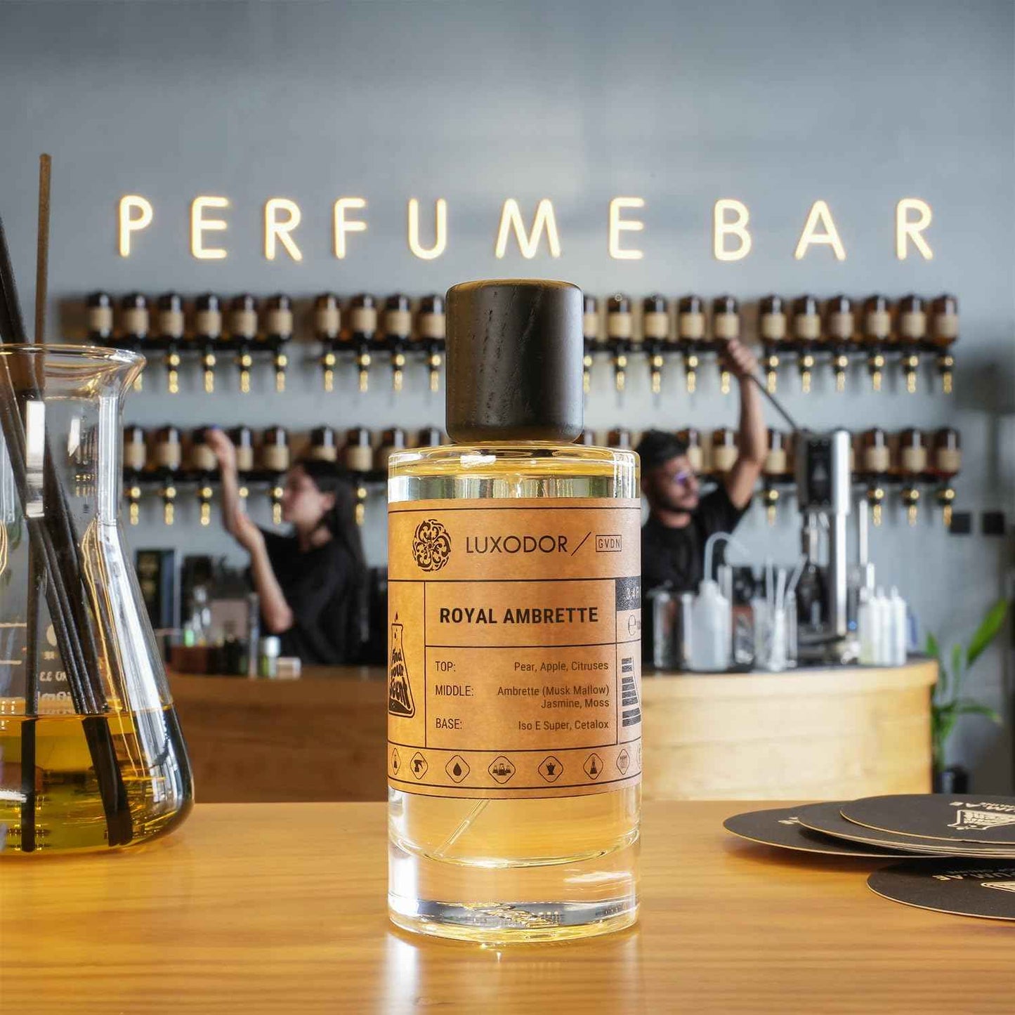 Luxodor Inspired by L.e L.ab’o Another 13 - Royal Ambrette - Eau de Parfum For Women and Men, Long Lasting, Vegan, 2-piece Bundle (Perfume Spray 3.4 fl. oz,100ml + Concentrated Perfume Oil 10ml)